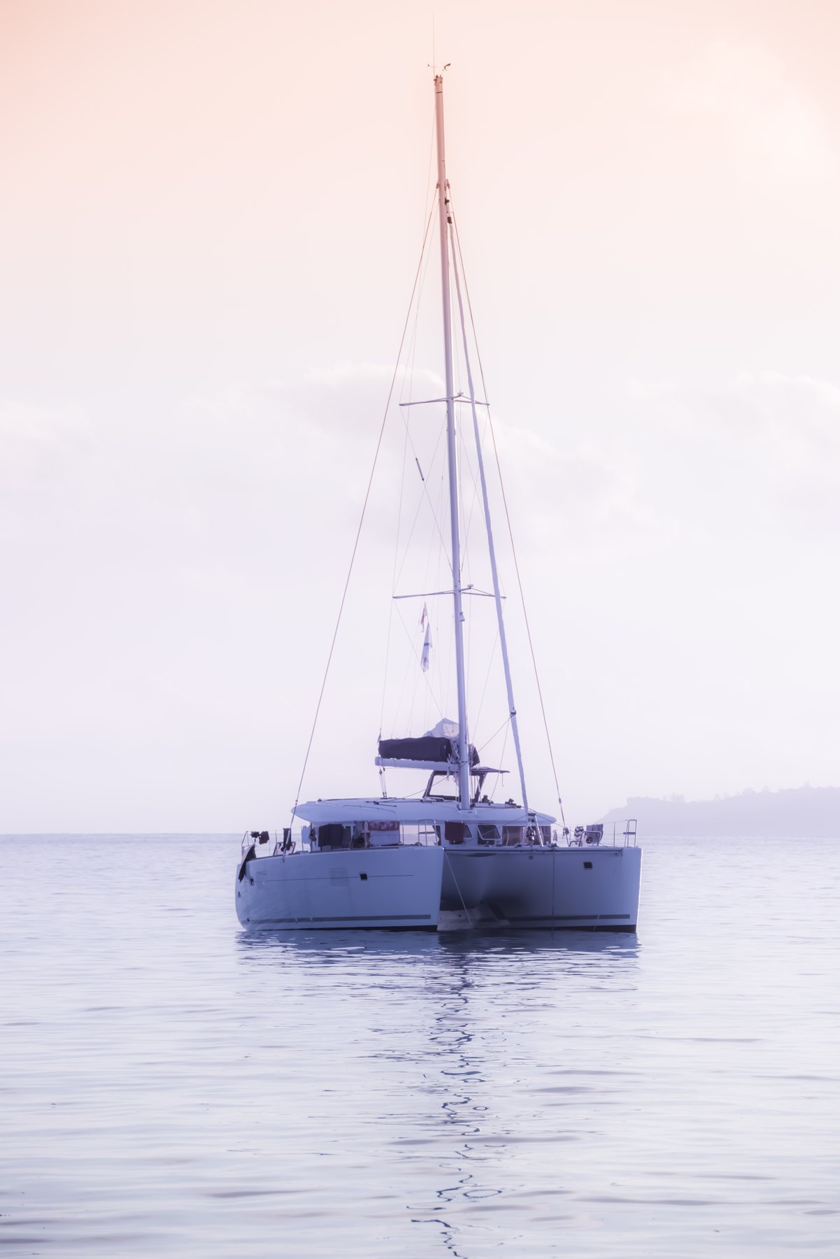 A private catamaran, illustrative stock photograph