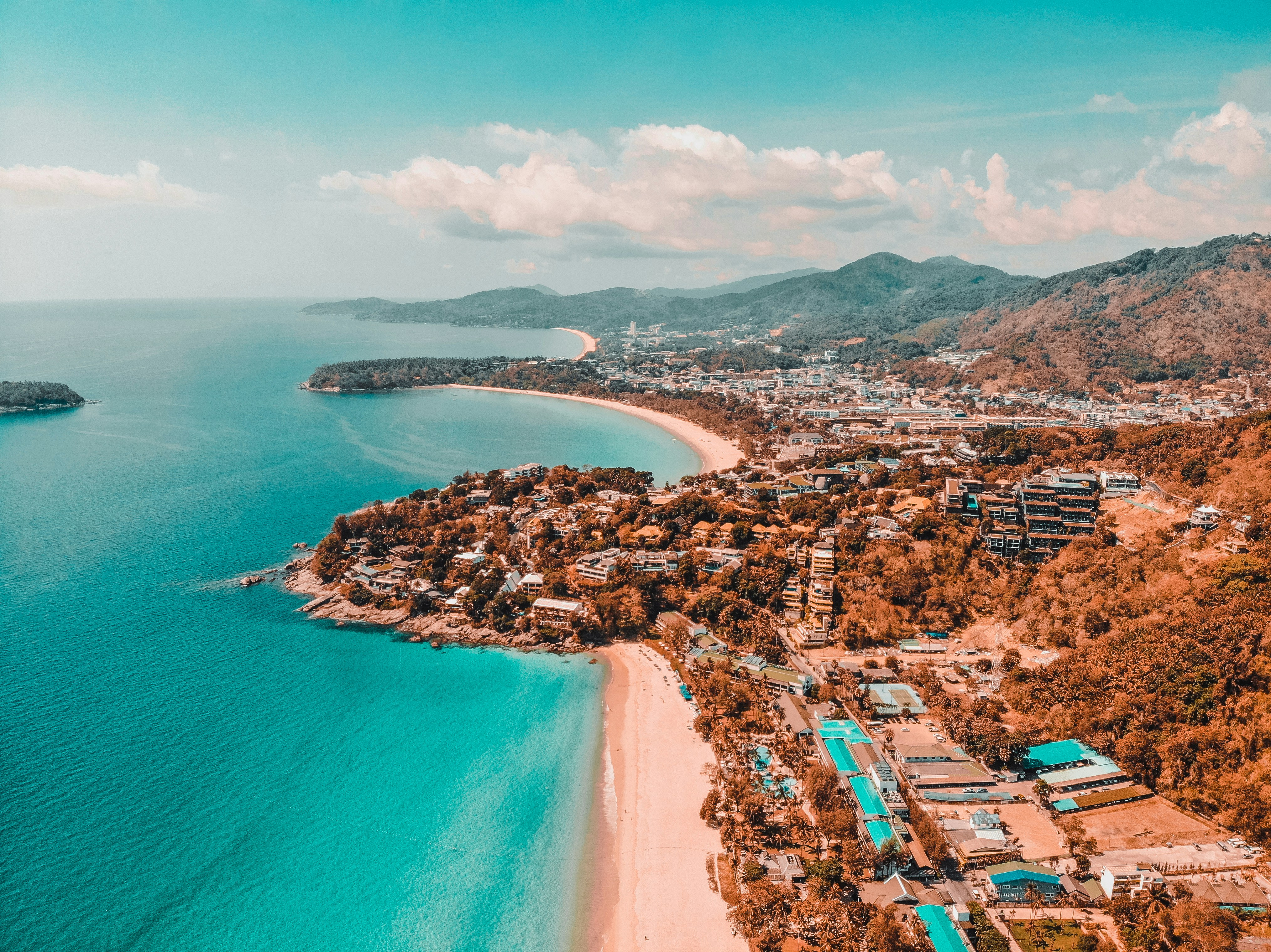 Phuket's west coast from above